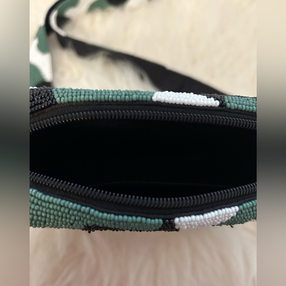 Stylish, Rainbow/Lips Hand-beaded Crossbody Bag. Made in Israel. FREE SHIPPING - Picture 3 of 4